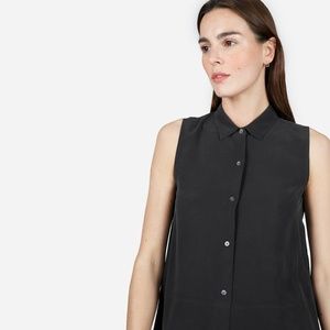Everlane Silk Sleeveless Square Shirt